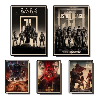 Áp Phích Treo Tường In Hình Justice League Kiểu Retro Chất Lượng Cao Trang Trí Phòng