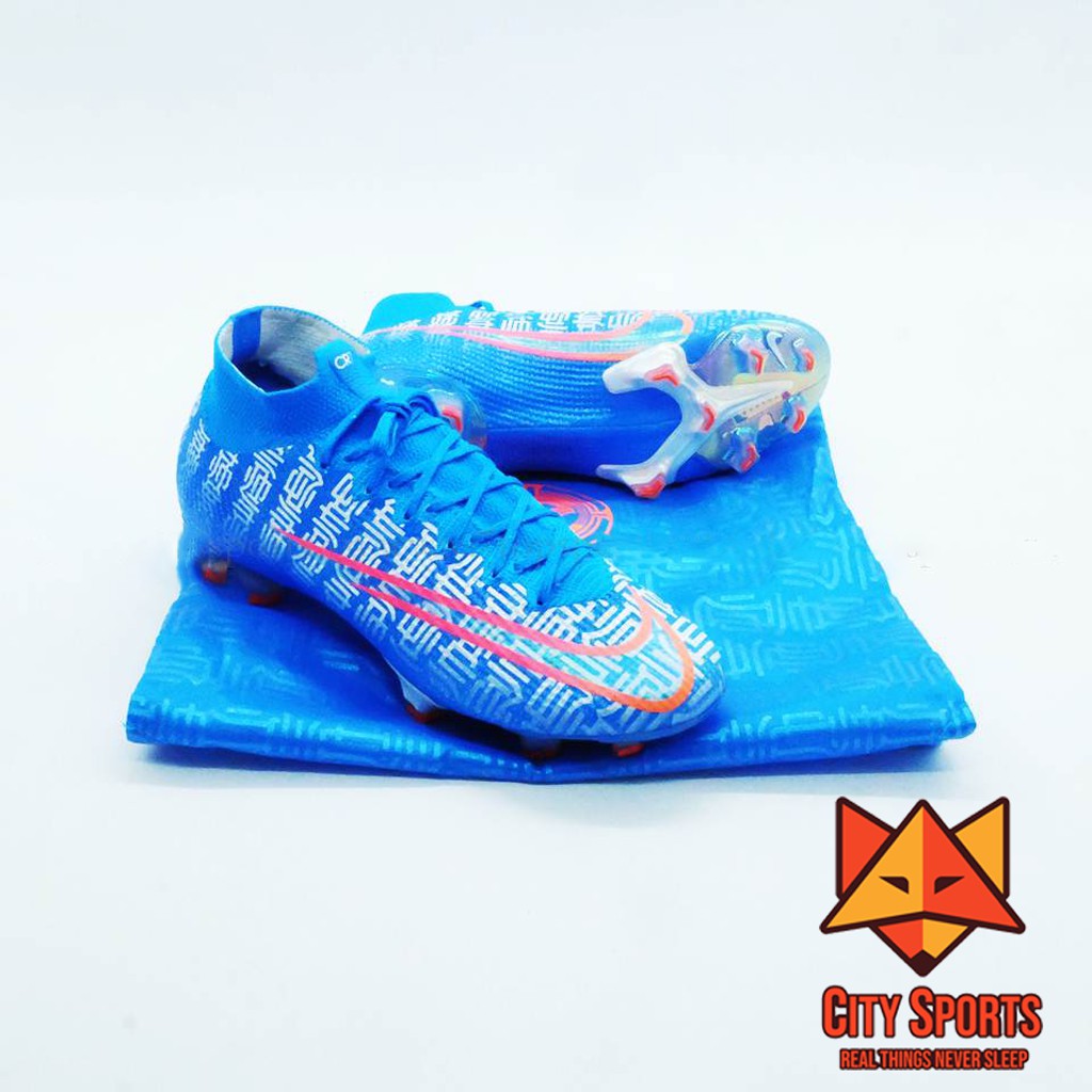 Giày đá bóng sân cỏ nhân tạo Nike Mercurial Superfly VII Elite CR7 Shuai FG - Blue/White/Red CQ4901 468