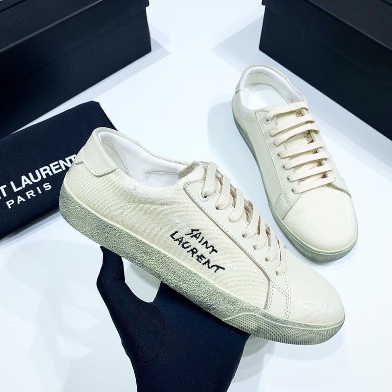 [Mã FAGREEN245 giảm tới 30K đơn 99K] giày thể thao trắng saint laurent (cao cấp) | BigBuy360 - bigbuy360.vn
