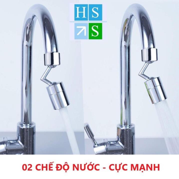 ĐẦU NỐI TĂNG ÁP VÒI NƯỚC bồn rửa chén bát bồn lavabo rửa mặt (Xoay 720 độ) thiết kế thông minh với 2 chế độ nước chảy