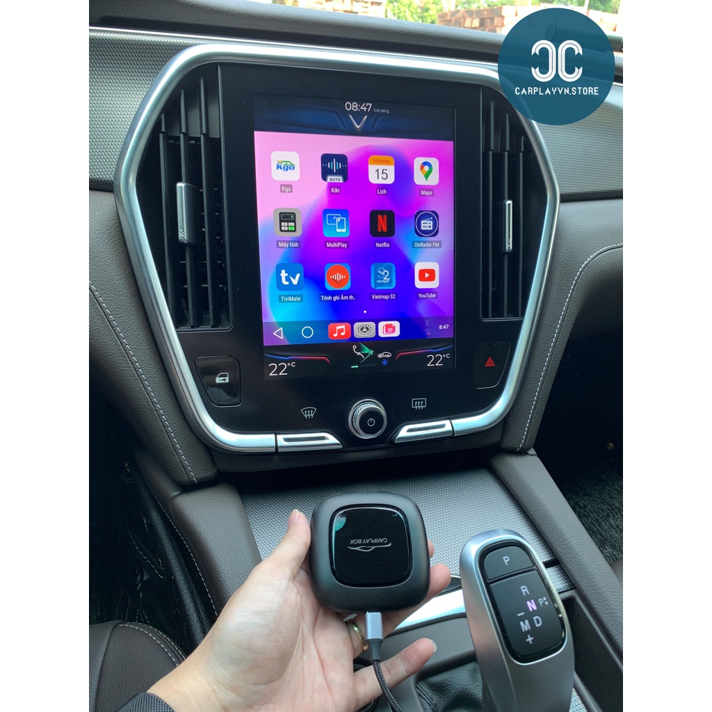 Carplay box Isudar CP-36Q chip Snapdragon 665 hiệu năng cao Android 10, thiết kế đẹp, tặng sim 4G