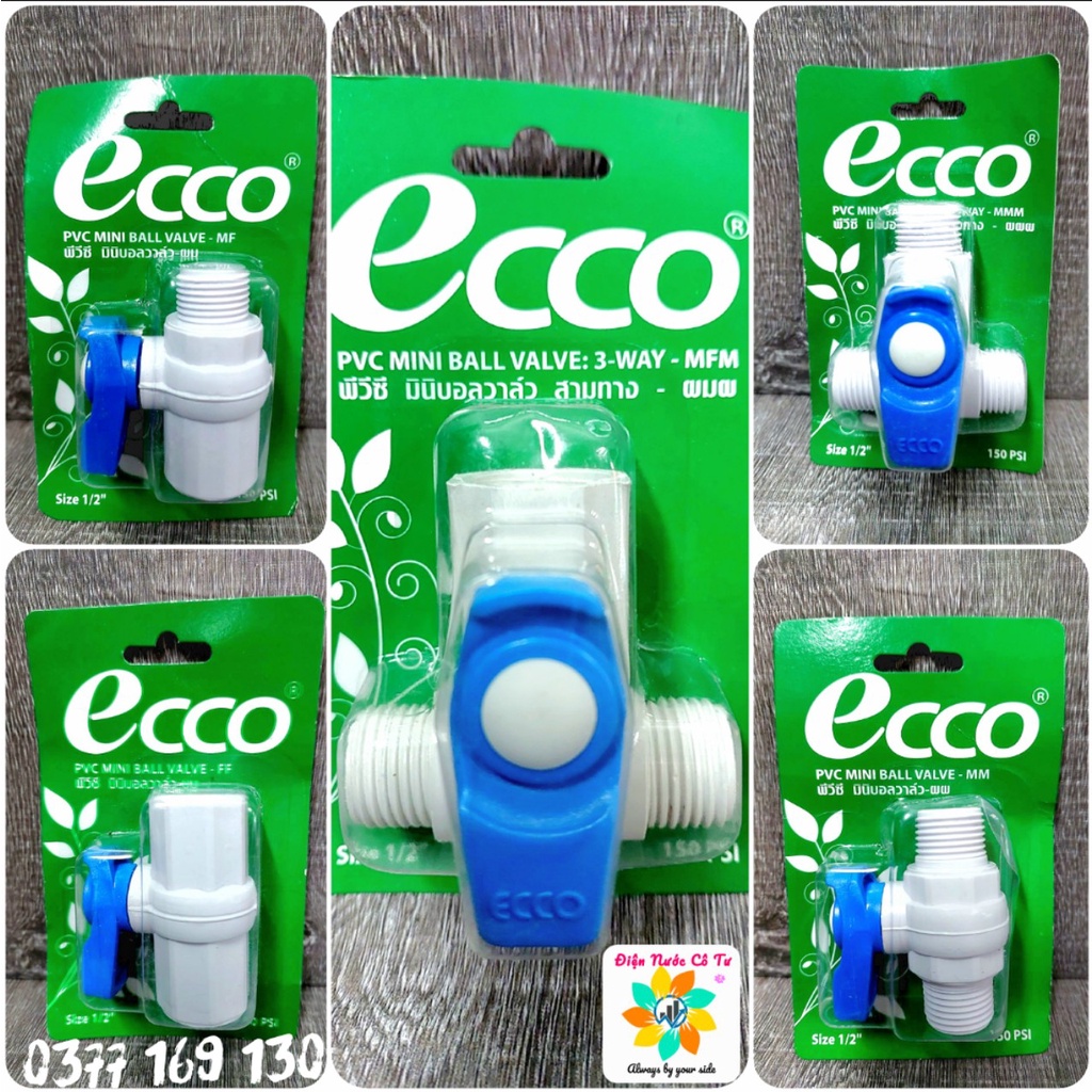 Van khóa nước Ecco phi 21 các loại nhập khẩu Thái Lan