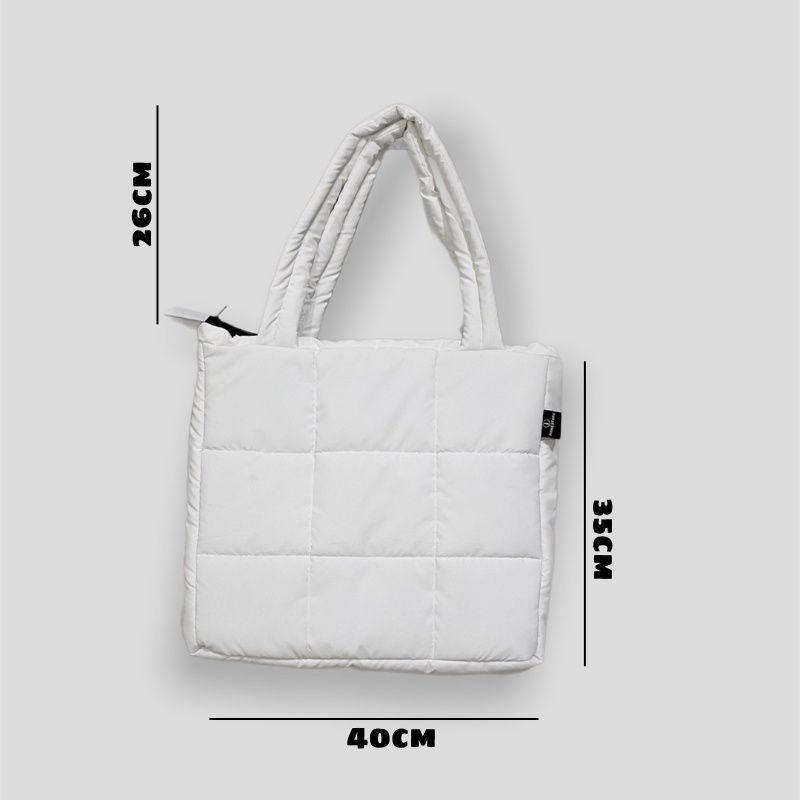 TÚI TOTE ĐEO CHÉO KẺ CARO LOCAL BRAND - TÚI TOTE TRẦN BÔNG SANG XỊN MỊN