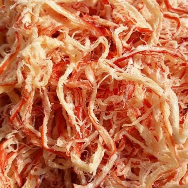 GÓI 500g MỰC ĐÀ NẴNG XÉ SỢI HẤP NƯỚC DỪA CAO CẤP