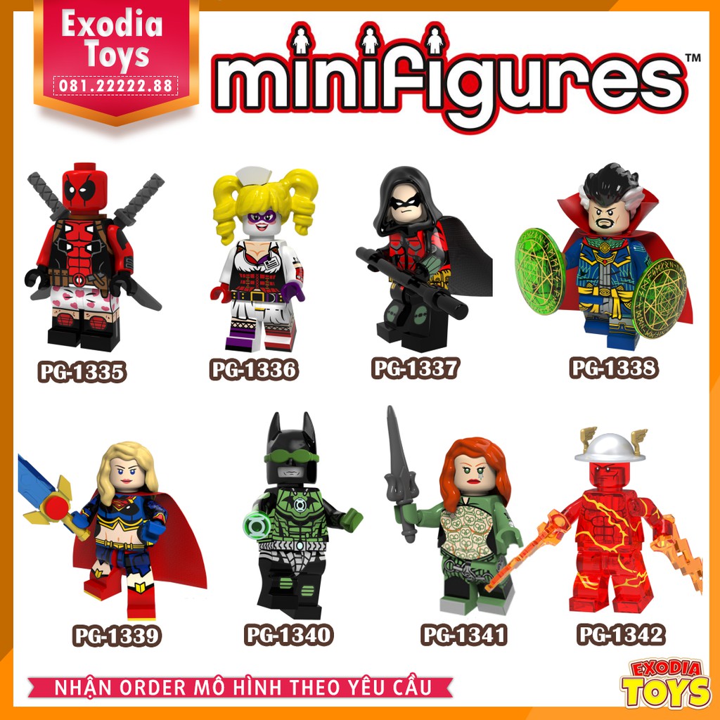 Xếp hình Minifigure nhân vật siêu anh hùng vũ trụ Marvel và DC Comics - Đồ Chơi Lắp Ghép Sáng Tạo - POGO 8164