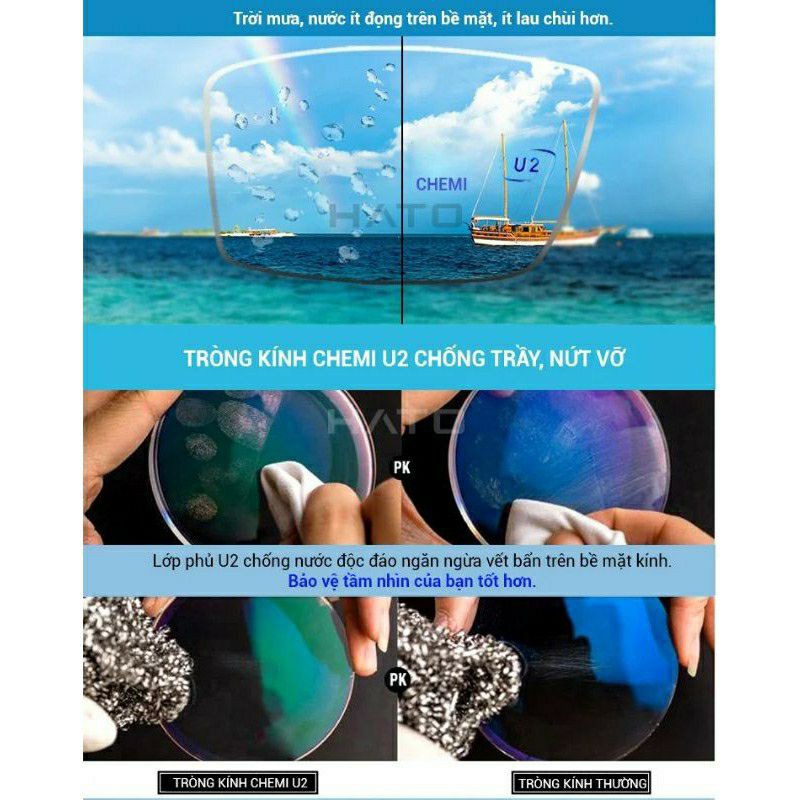 Tròng Kính Hàn Quốc Chemi 1.67U2 Coated Lén