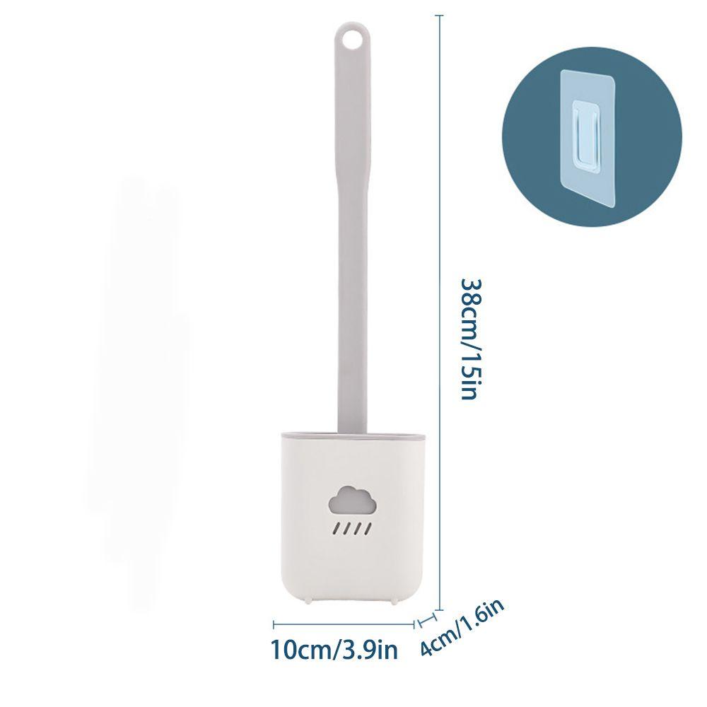 Giá Đỡ Bàn Chải Vệ Sinh Toilet Đầu Phẳng Gắn Tường Bằng Silicon Tiện Dụng