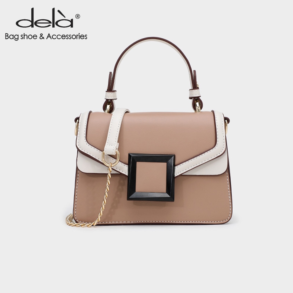 Dela Túi Đeo Vai Hình Vuông Cỡ Nhỏ Phối Màu Tương Phản Thời Trang 2022