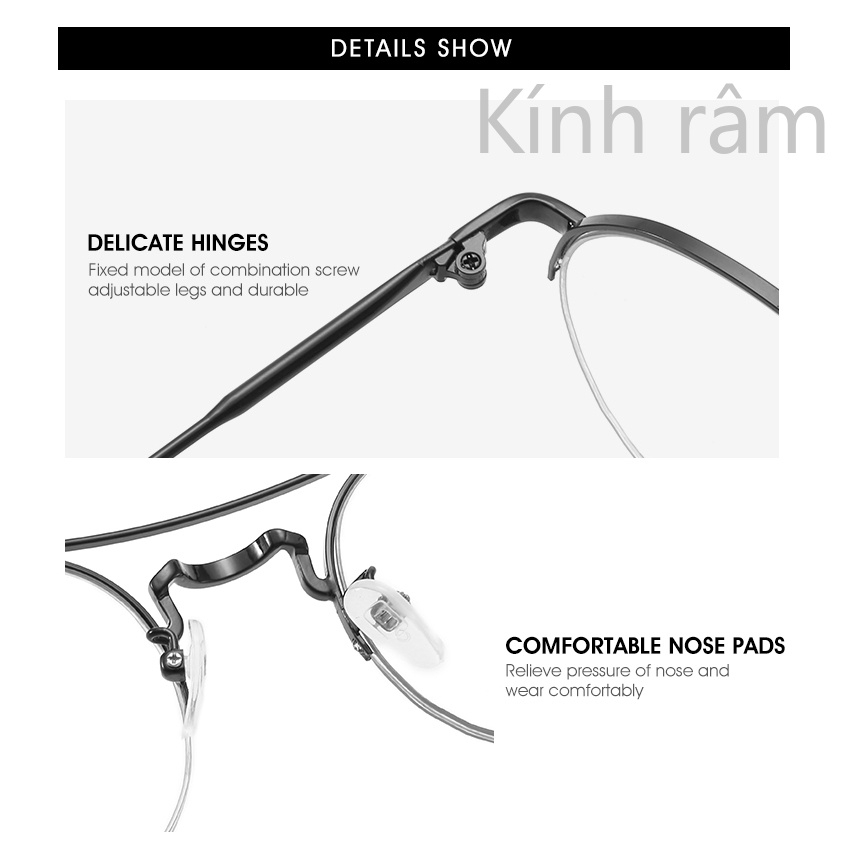 Mắt kính tròn cổ điển 2019 dành cho nữ