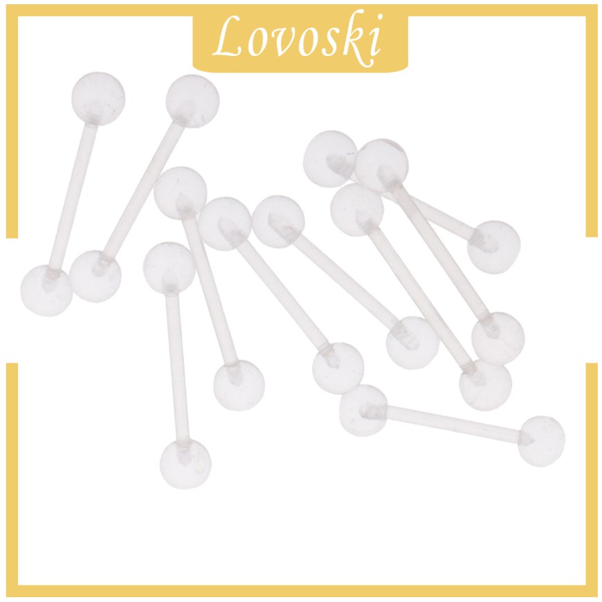 [Lovoski] Bộ 10 Khuyên Xỏ Cơ Thể Chất Liệu Acrylic