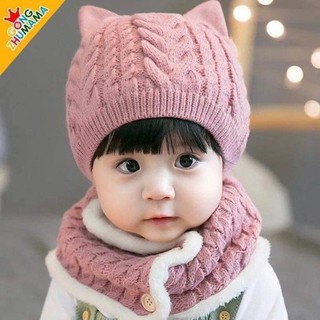 Sét Mũ Kèm Khăn Cho Bé [ Rẻ Vô Địch ]