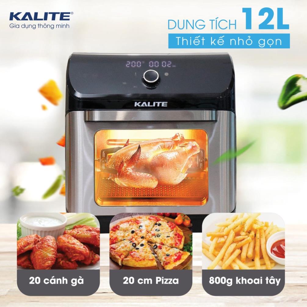 ◊❖Nồi chiên không dầu Kalite KL 1200, công suất 1800W, dung tích 12L, đa chức năng nướng, rã đông bảo hành 24 tháng