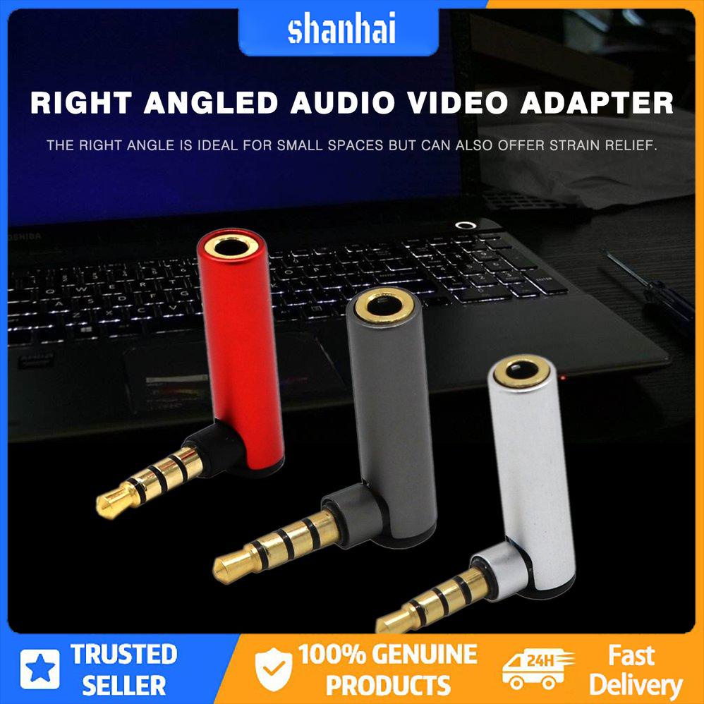 1 Đầu Chuyển Đổi Giắc Cắm 3.5mm Sang Lỗ Cắm Hình Chữ L 90 Độ
