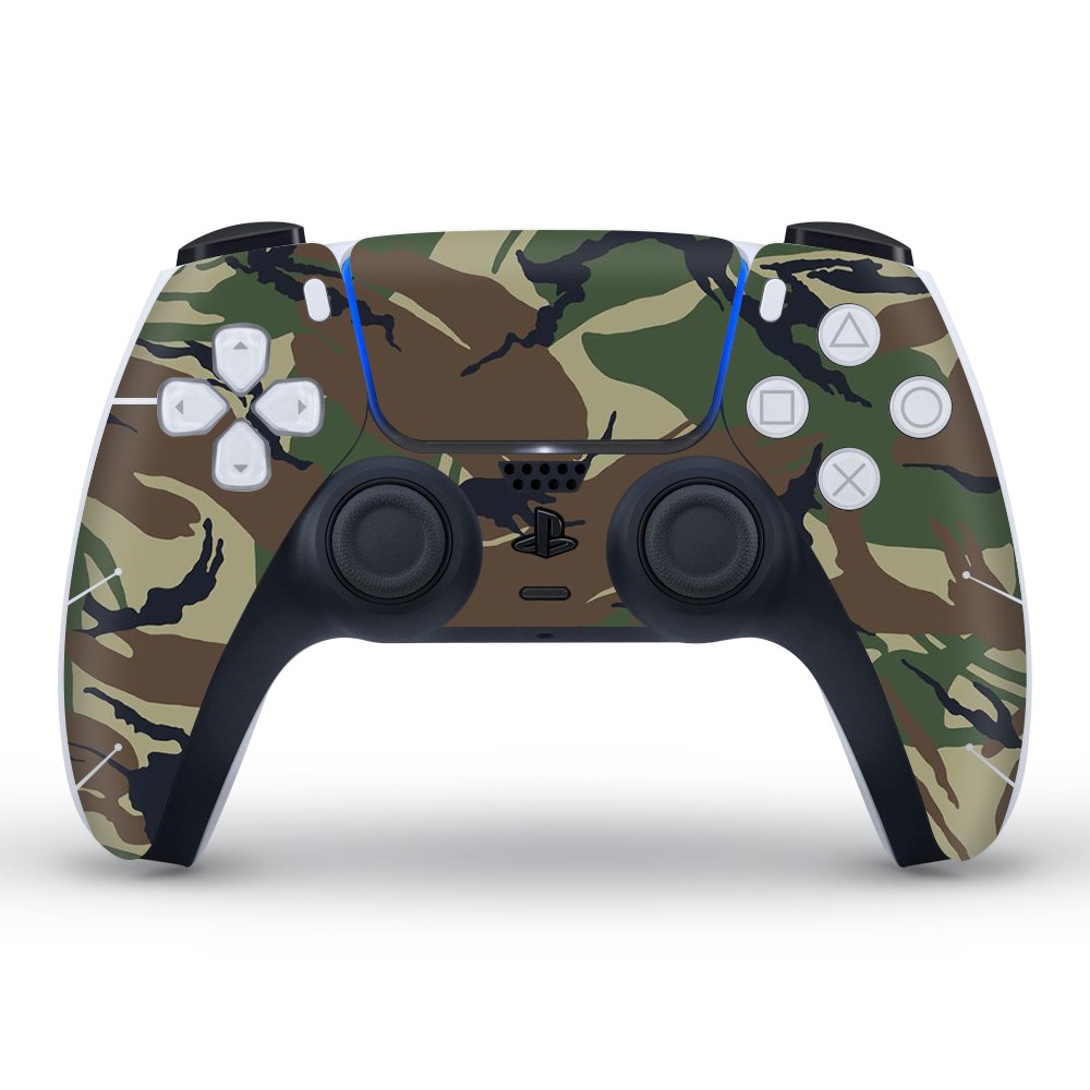 Data frog camouflage skin sticker cho ps5 gamepad cần điều khiển bảo vệ decal bìa cho bộ điều khiển playstation 5 phụ kiện trò chơi