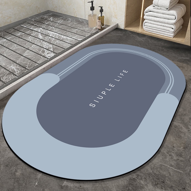 [khổ rộng 60x40cm] Thảm Lau Chân Silicon , Thảm chùi chân thấm nước, chống trượt, không bám mùi, màu ngẫu nhiên