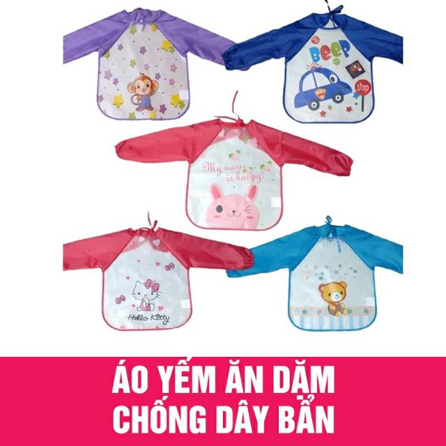 Áo yếm ăn dặm chống bẩn cho bé