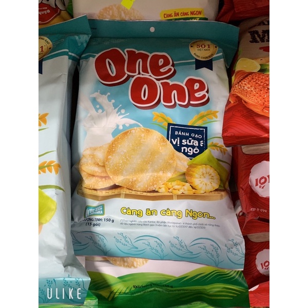 Bánh Gạo One One Vị Sữa Ngô Bịch 149g,150g