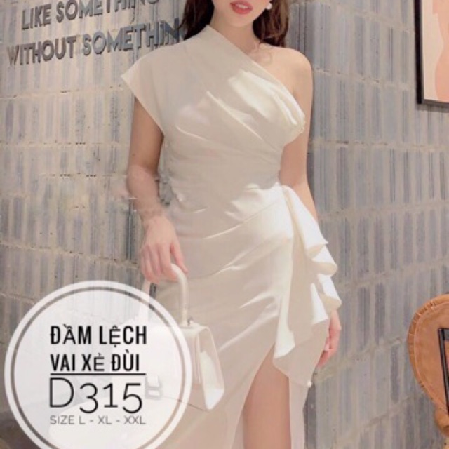Đầm dự tiệc body lệch vai xẻ bigsize 55kg-90kg