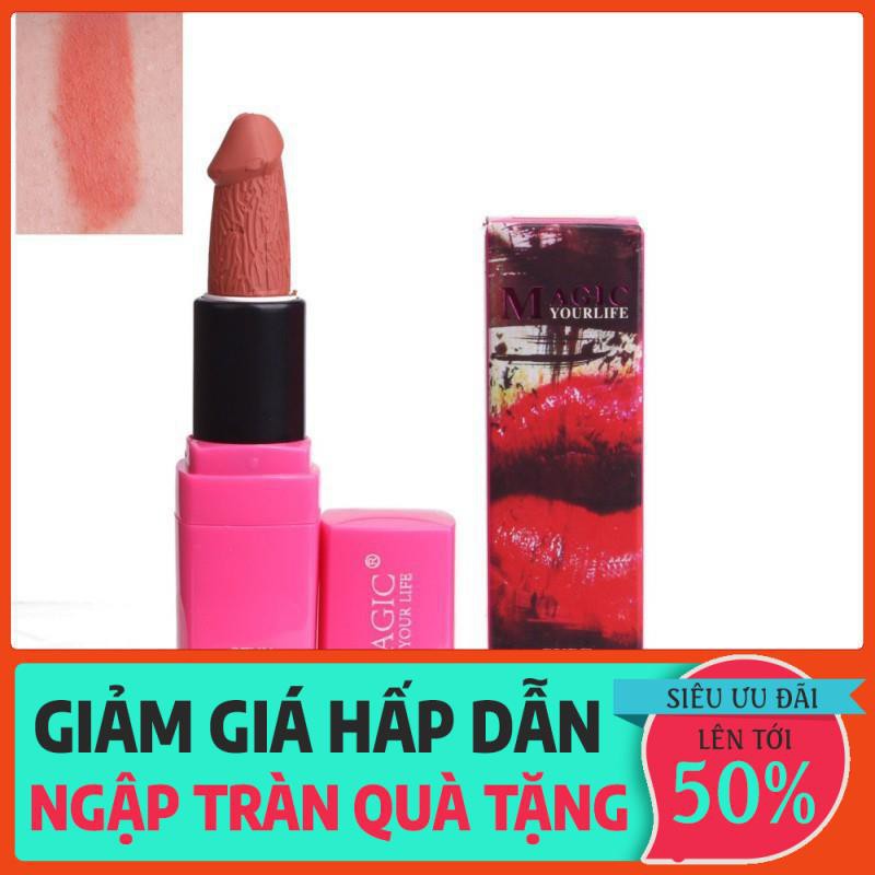 Son lì chống nước chống dính lâu phai thiết kế đầu son hình cây nấm độc đáo 12 màu sắc lựa chọn ྇ *