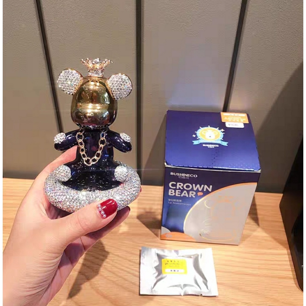 Sét Gấu Đeo Vòng Có Sáp Thơm Khử Mùi Trang Trí Taplo Ô Tô