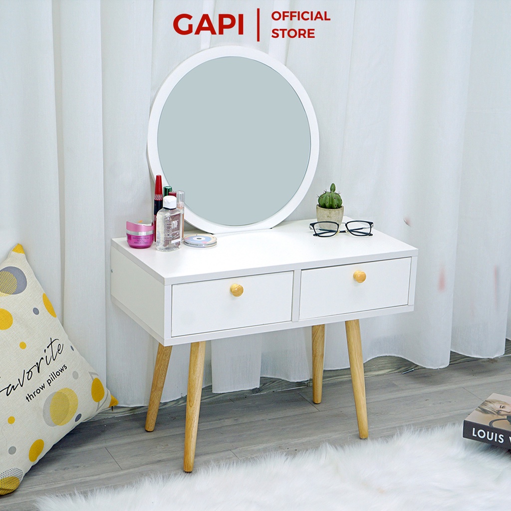 Bàn trang điểm mini GAPI thông minh hai ngăn kéo - GP140