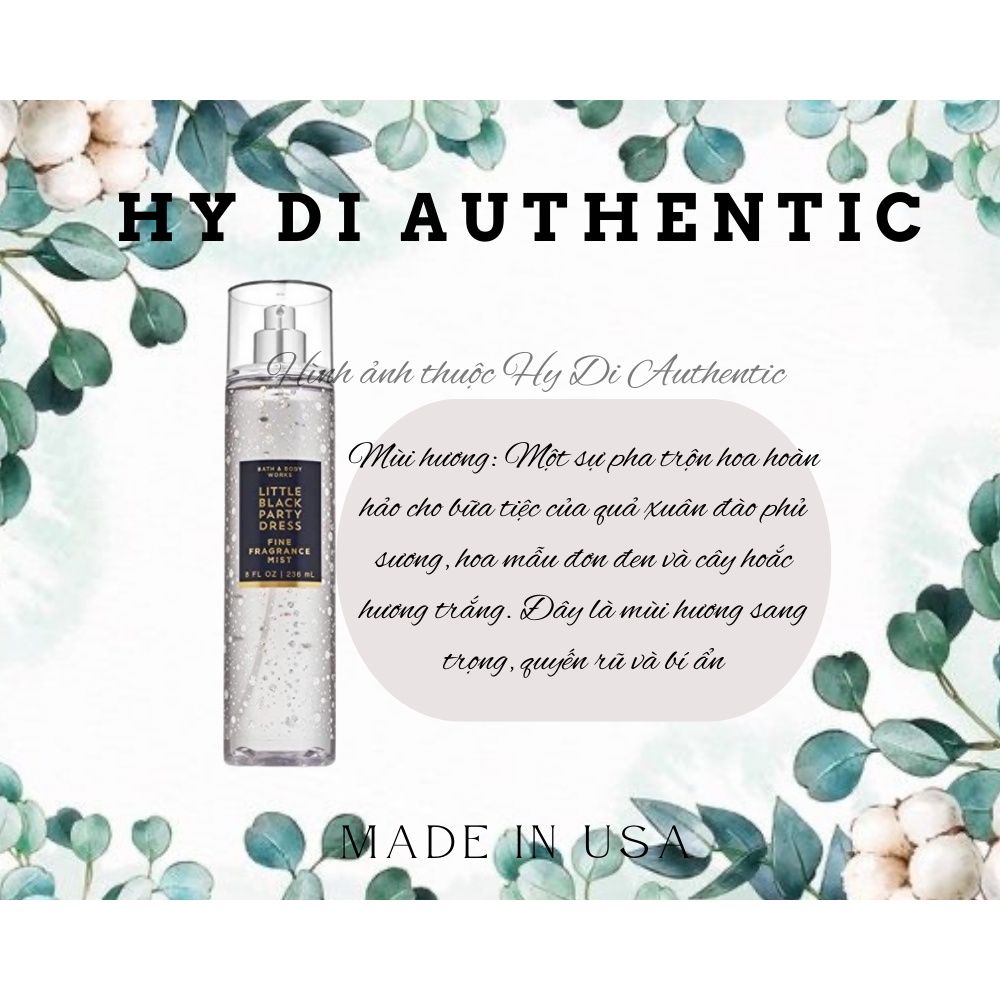 LITTLE BLACK PARTY DRESS- Xịt Thơm Toàn Thân Body Mist Bath & Body Works Usa