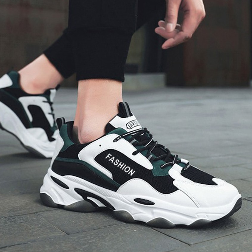 [Mã FAGREEN245 giảm tới 30K đơn 99K] Giày thể thao nam - MS4 giày nam cổ thấp đế cao fom chuẩn mẫu mới nhất