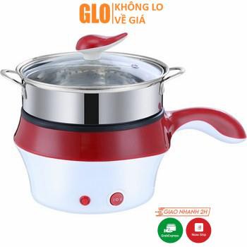 Dụng Cụ Ca Nấu Mì Có Lồng Hấp 18cm Tay Cầm Ngang