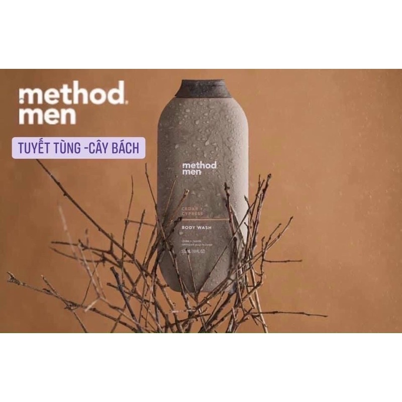 Sữa tắm cho nam 532ml chuẩn Úc Method Men body wash, 3 mùi, bách xù - xô thơm, mùi biển, tuyết tùng - cây bách