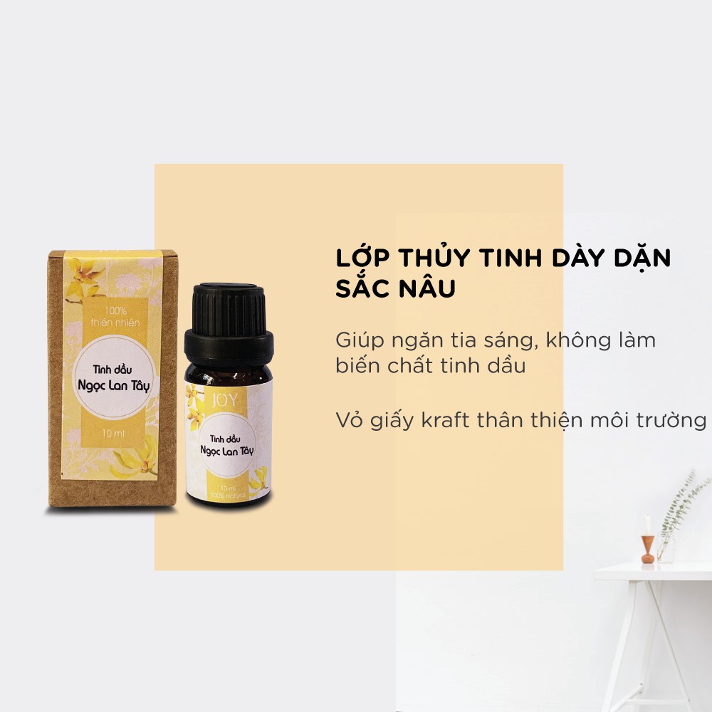 Tinh Dầu Ngọc Lan Tây JOY Thiên Nhiên 10ml -  Tinh Dầu Xông Phòng Thiên Nhiên Nguyên Chất - Có kiểm định