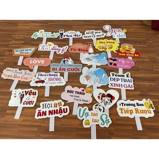 FREE_ SHIP hashtag cầm tay, biển tên cầm tay trang trí sinh nhật, trang trí tiệc khai trương, sự kiện thiết kế riêng the