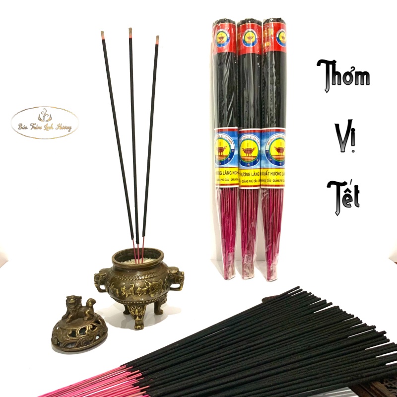 Hương Đen Mùi Tết Cổ Truyền - Hương Nhang Cao Cấp Chiết Suất Từ Cây Trám Mùi Thơm Tự Nhiên 100% - Đồ Thờ Cúng