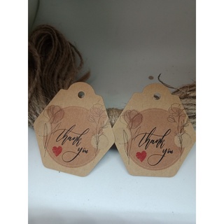 100 tag cảm ơn -giấy kraft-35k