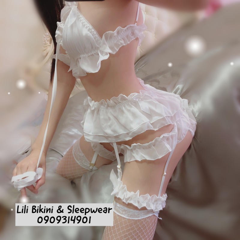 Cosplay cô dâu sexy Nhật Bản brallete lụa cao cấp 3 MÀU TRẮNG ĐEN HỒNG
