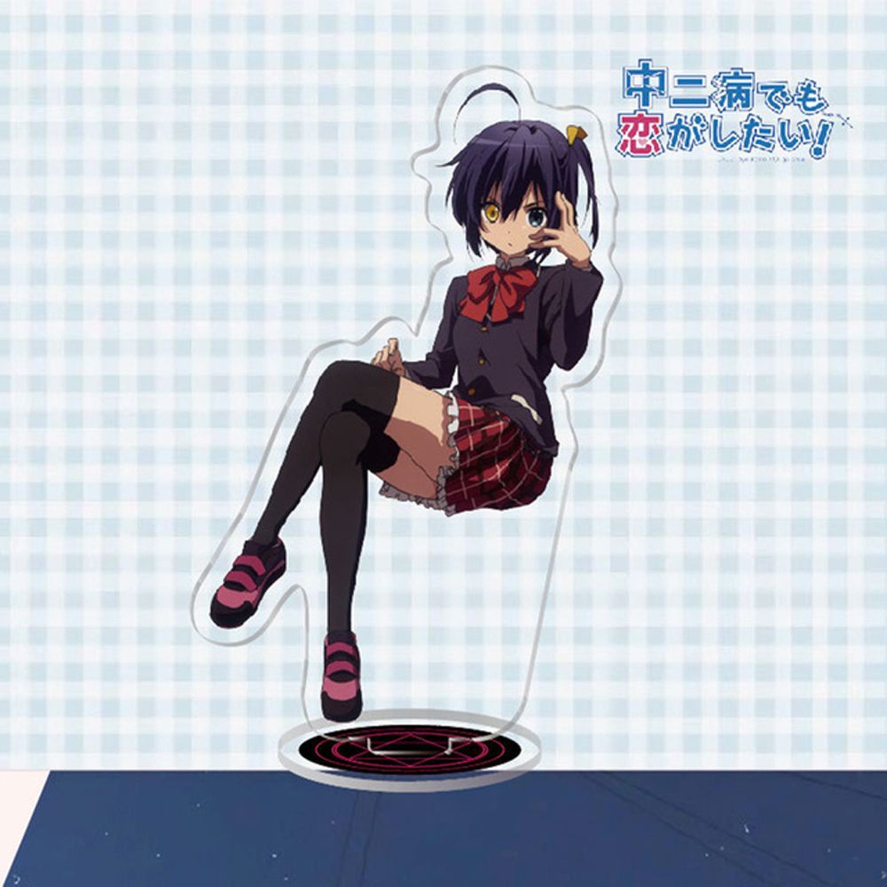 Mô hình nhân vật anime Takanashi Rikka đáng yêu xinh xắn có giá đỡ bằng acrylic