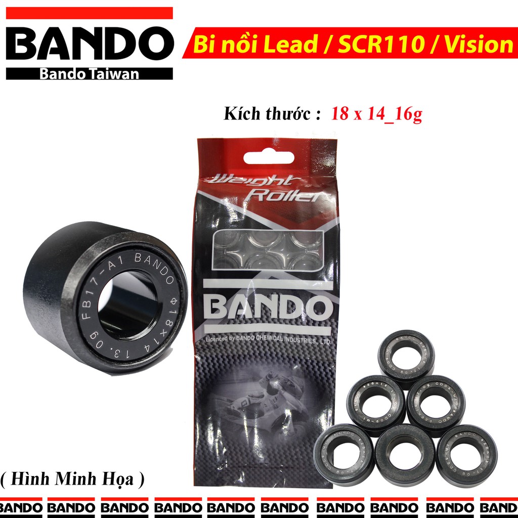 BI NỒI BANDO 16G CHO XE HONDA LEAD 110 / SCR 110 / VISION 110 ĐỜI CŨ