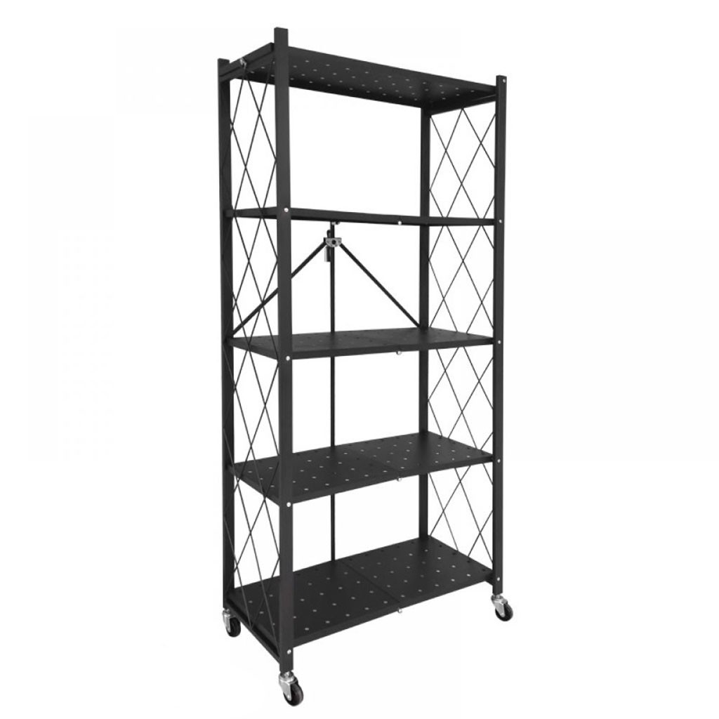Kệ nhà bếp 4 tầng HOÀNG BÁCH GIÁ SIÊU TỐT giá sắt để đồ kệ đa năng gấp gọn có bánh xe dễ dàng di chuyển.