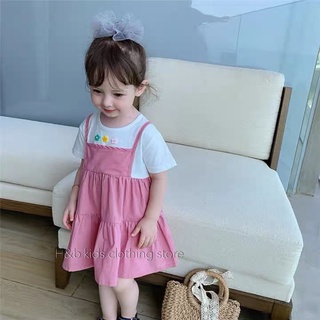 Váy yếm 3 bông hoa bé gái