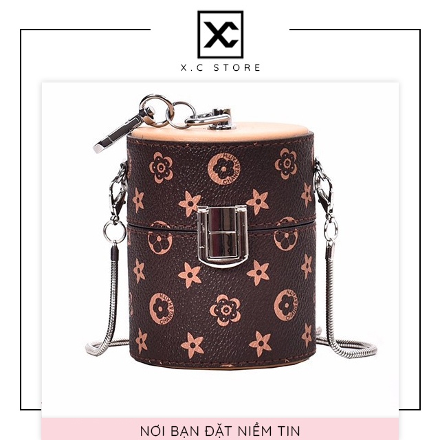 Túi hộp LV đeo chéo nữ XC-9170, dữ fom cực tốt, túi đi chơi - đựng son, túi mini