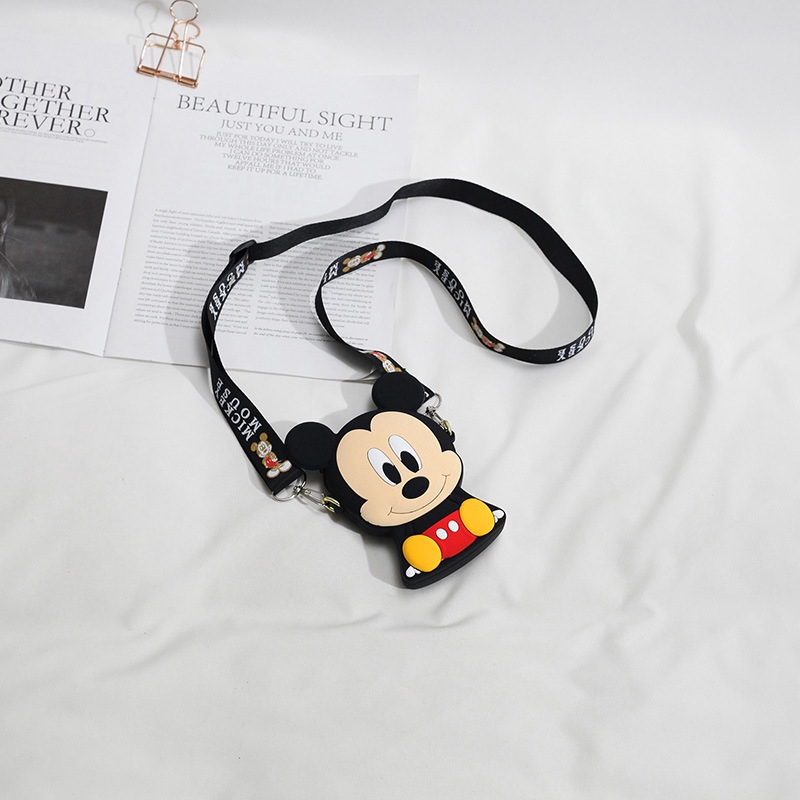 Túi Đeo Chéo Họa Tiết Chuột Mickey Minnie Đáng Yêu Cho Bé Gái