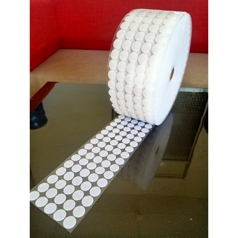 Velcro Tròn, Băng gai dính, khóa nhám,có sẵn keo dán, Hình Tròn Màu Đen Và Trắng