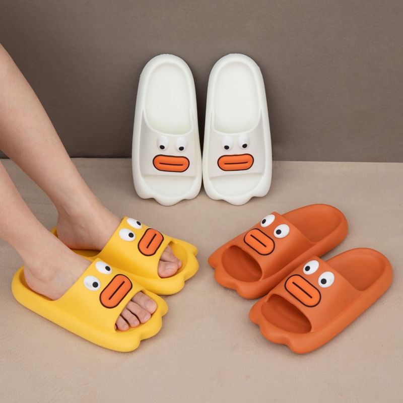 Dép Đi Trong Nhà Đế Dày Chống Va Đập In Hình Vịt Dễ Thương Thời Trang Mùa Hè 2022 Cho Cặp Đôi