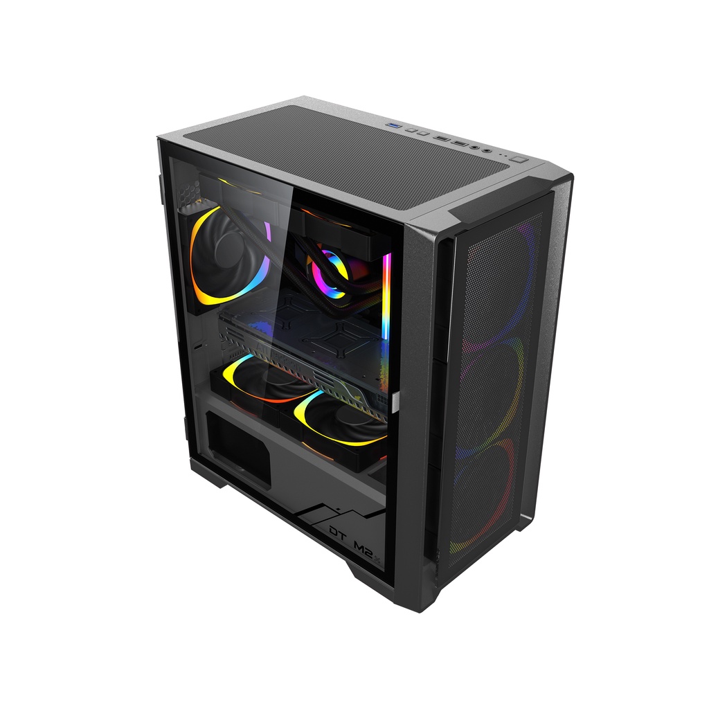 Vỏ case máy tính gaming KENOO ESPORT M500 - 3F (MATX/ 3 FAN RGB)