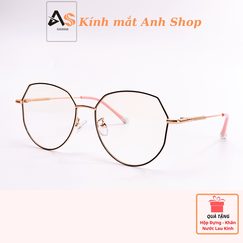 Gọng kính mắt đa giác chất liệu kim loại kiểu dáng thanh mảnh 2968