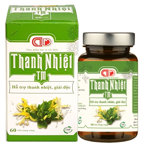 THANH NHIỆT TM - Hỗ trợ thanh nhiệt, giải độc, mát gan, làm giảm các triệu chứng nổi mề đay, mẩn ngứa, rôm sảy (60 viên)
