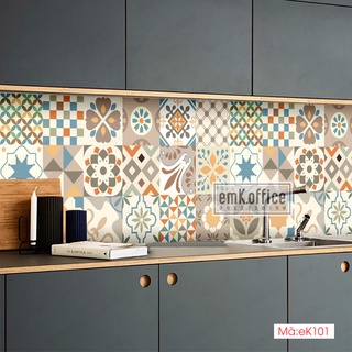 Decal gạch bông dán bếp, dán tường, quầy tủ,..._ mã eK116 - size 20