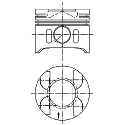 Piston Mercedes Sprinter, V-Class máy dầu.Mã MS: 97409610