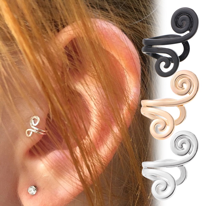 Khuyên Kẹp Vành Tai Hình Đám Mây/ Ốc Sên Phong Cách Bohemian Đơn Giản Thời Trang Cho Nữ