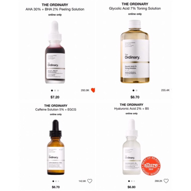 [BILL SEPHORA]Toner, dưỡng Ordinary các loại 30ml, 240ml