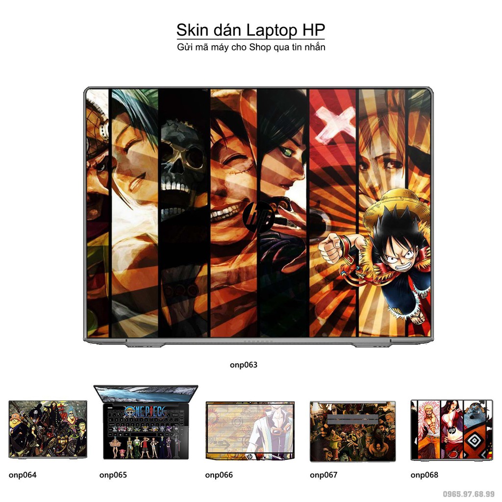 Skin dán Laptop HP in hình One Piece _nhiều mẫu 4 (inbox mã máy cho Shop)